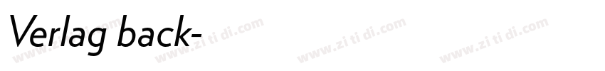 Verlag back字体转换